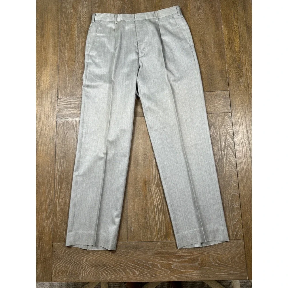 Carven Paris Men's Suit 100-88-170 Silver Gray Wool Silk 2 Piece